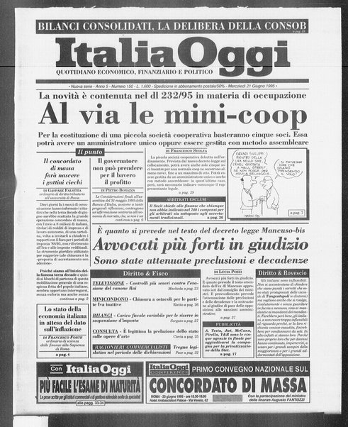 Italia oggi : quotidiano di economia finanza e politica